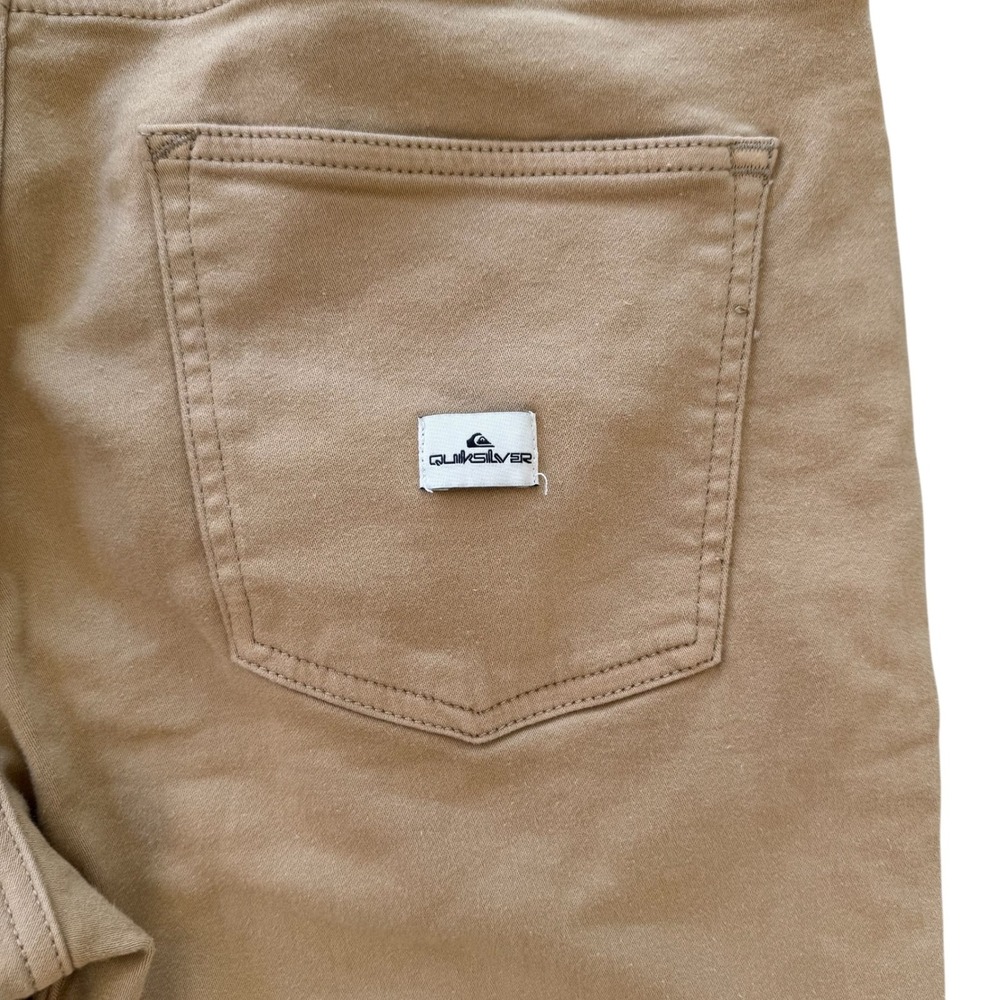Quiksilver 34 (Actual 36x33) Tan Khaki Straight Fit Men's Far Out Stretch Chinos - Picture 6 of 9